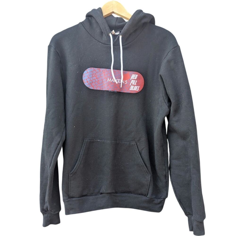 Adam Levine Maroon 5 Red Bill Blues Tour Sweatshirt M Hoodie Grunge Rock Skater